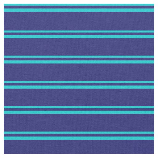Dark Turquoise & Midnight Blue Pattern Fabric