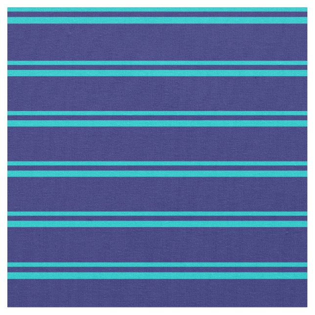 Dark Turquoise & Midnight Blue Pattern Fabric (Close Up)