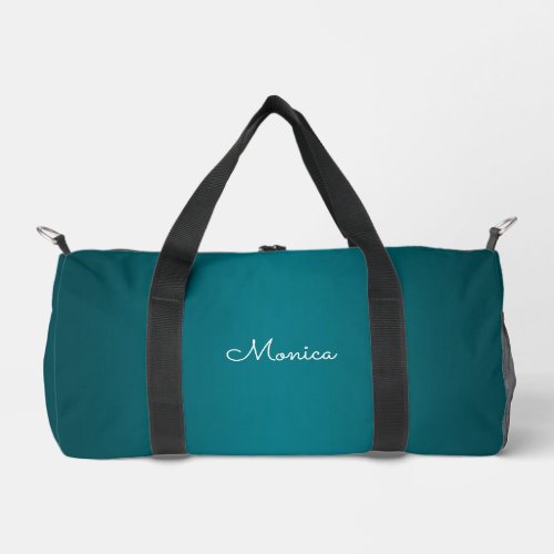 Dark Turquoise Ombre Duffle Bag