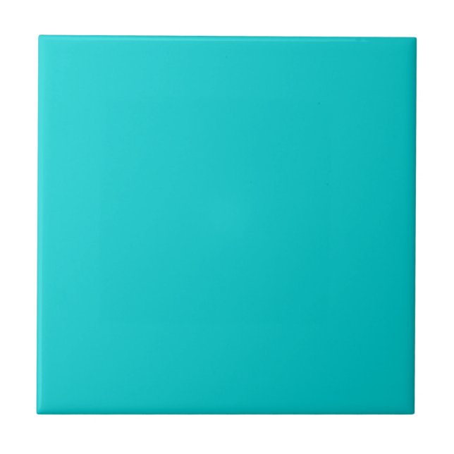 Dark Turquoise Solid Color Ceramic Tile (Front)
