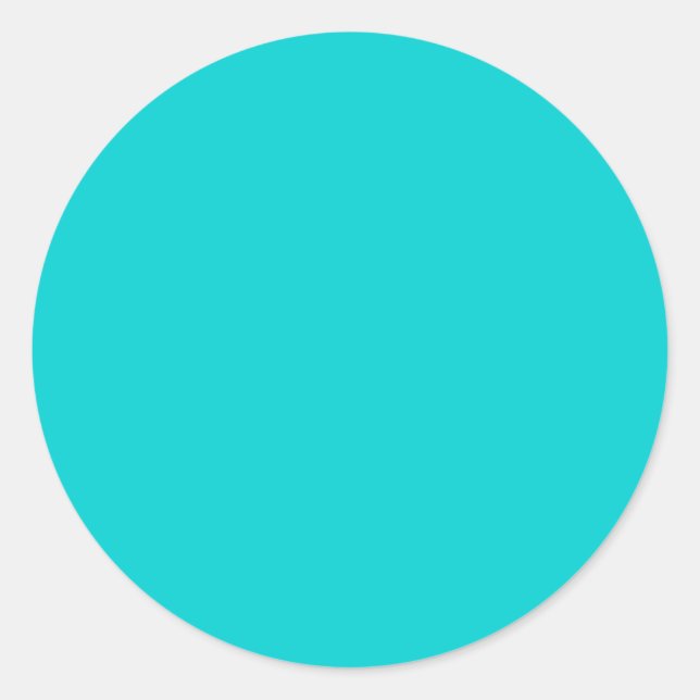 Dark Turquoise Solid Color Classic Round Sticker (Front)