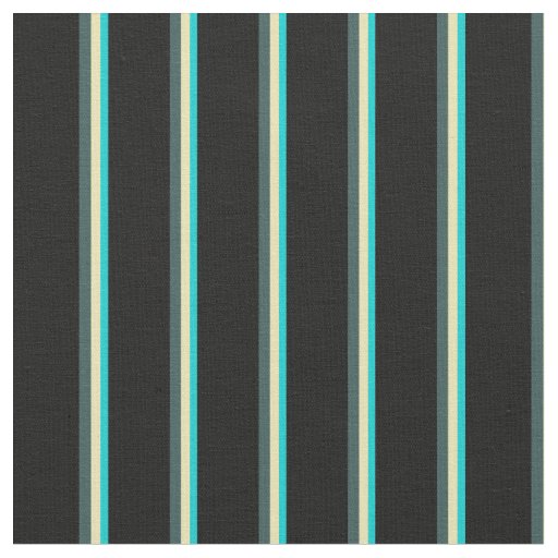 Dark Turquoise, Tan, Dark Slate Gray, and Black Fabric