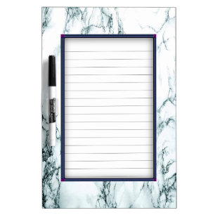 Dark Turquoise Vein Marble Look Dry Erase Board