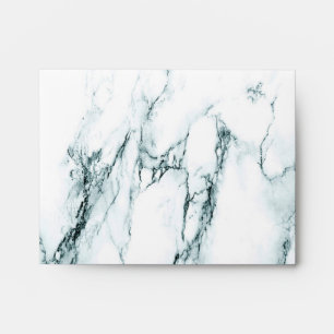 Dark Turquoise Vein Marble Look Envelope