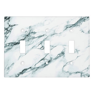 Dark Turquoise Vein Marble Look Light Switch Cover