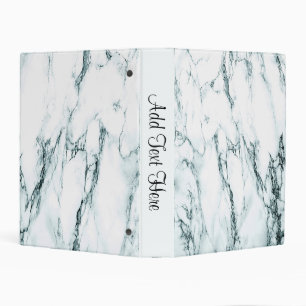 Dark Turquoise Vein Marble Look Mini Binder