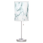 Dark Turquoise Vein Marble Look Table Lamp (Left)