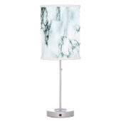 Dark Turquoise Vein Marble Look Table Lamp (Back)