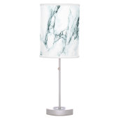 Dark Turquoise Vein Marble Look Table Lamp (Front)