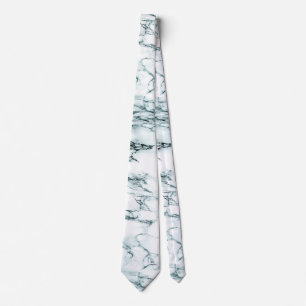 Dark Turquoise Vein Marble Look Tie