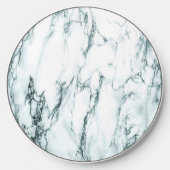 Dark Turquoise Vein Marble Look Wireless Charger (Front)