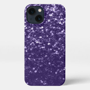 Dark ultra violet purple glitter sparkles iPhone 13 case