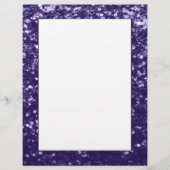 Dark ultra violet purple glitter sparkles paper (Front)