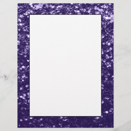Dark ultra violet purple glitter sparkles paper (Front)