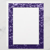 Dark ultra violet purple glitter sparkles paper (Front/Back)