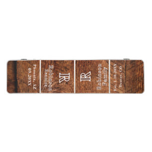 Dark Unfinished Wood Look Custom Rustic Farmhouse Beer Pong Table