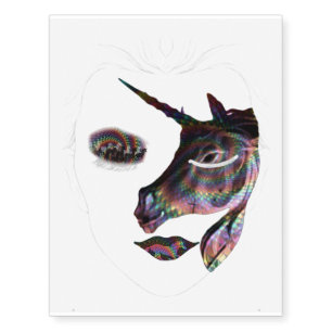Dark Unicorn Temporary Tattoos