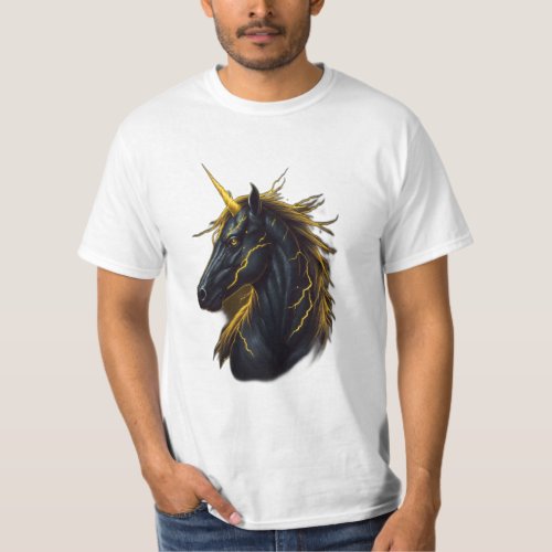 Dark Unicorn Thunderbolt Logo Electric Yellow The T_Shirt