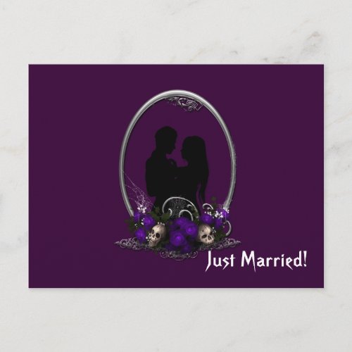 Dark Union Vampire Goth Wedding Announcement Postcard