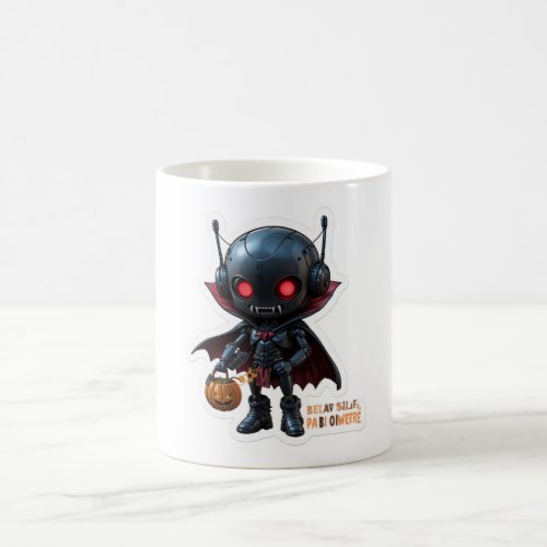Dark Vampire Robot Halloween Spooky Sci-Fi Coffee