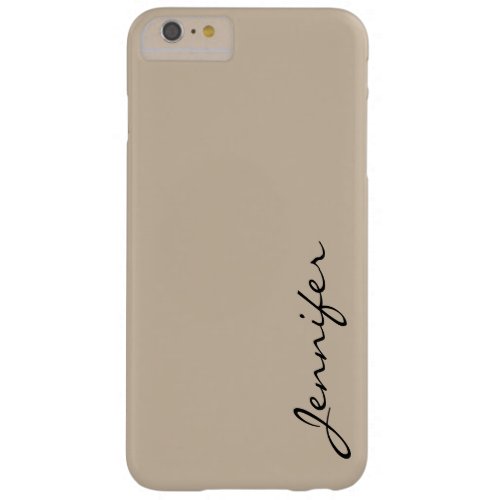 Dark vanilla color background barely there iPhone 6 plus case