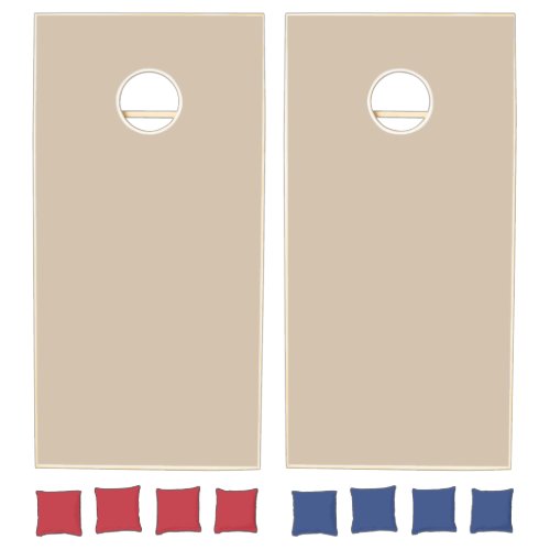 Dark Vanilla Solid Color Cornhole Set