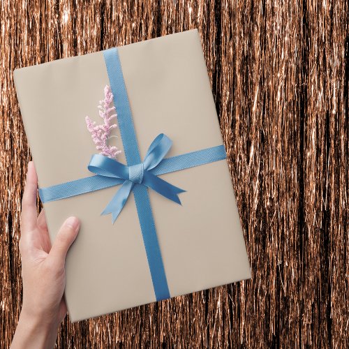 Dark Vanilla Solid Color Wrapping Paper