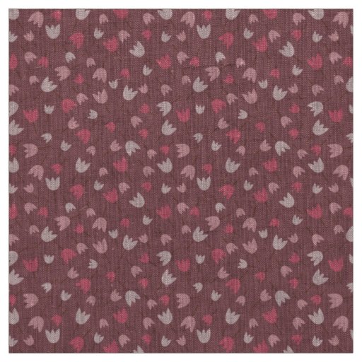 Dark various pink tulip pattern - collection fabric