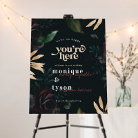 Dark Velvet Burgundy Rose | Autumn Wedding Welcome