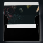Dark Velvet Burgundy Rose | Autumn Winter Wedding Envelope<br><div class="desc">Featuring beautiful moody florals with gold accents on a dark black background. Trying to get guests excited for a big party or event? Customized or colored envelopes are a great way to make sure your message gets noticed – and that you get the response you want. Add a personal touch...</div>