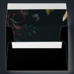 Dark Velvet Burgundy Rose | Autumn Winter Wedding Envelope<br><div class="desc">Featuring beautiful moody florals with gold accents on a dark black background. Trying to get guests excited for a big party or event? Customized or colored envelopes are a great way to make sure your message gets noticed – and that you get the response you want. Add a personal touch...</div>