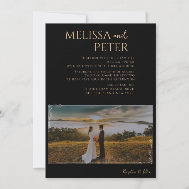 Dark Velvet Burgundy Rose | Autumn Winter Wedding  Invitation (Front)