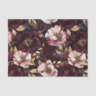Dark Velvet Flowers Decoupage Paper