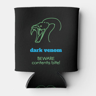 Dark Venom with Bite - Snake Head and Fangs Can Cooler