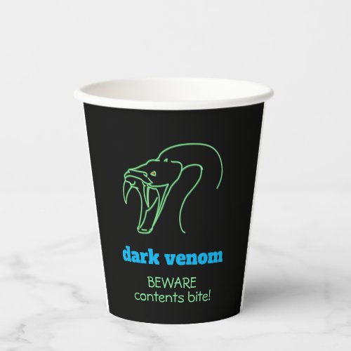 Dark Venom with Bite _ Snake Head and Fangs Paper Cups