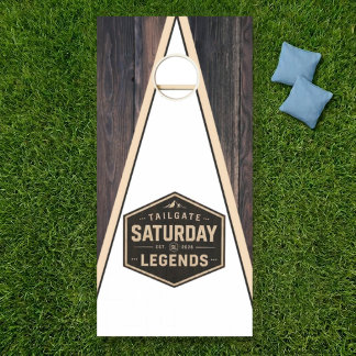 Dark Vertical Wood Chevron Cornhole Board Set
