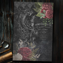 Dark Victorian French Rose Ephemera Decoupage Tissue Paper