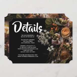Dark vintage Floral Invitation