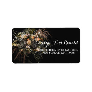 Dark vintage Floral Label