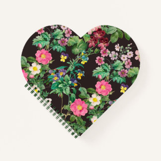 Dark Vintage Floral Notebook