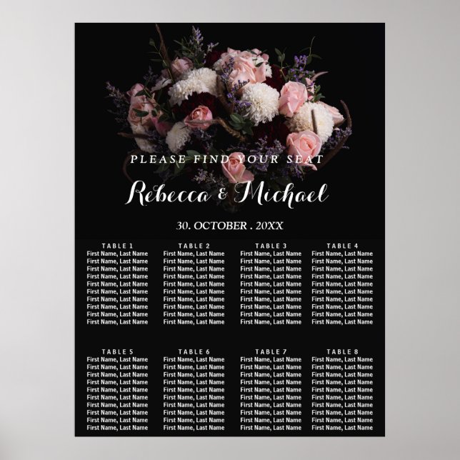 Dark vintage Floral Poster (Front)