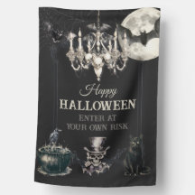 Dark Vintage Gothic Skull Annual Halloween Party