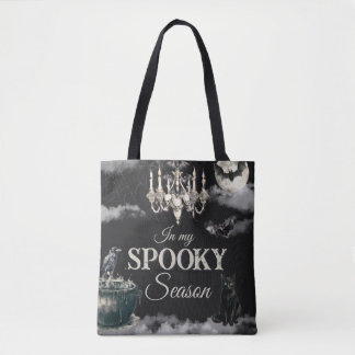 Dark Vintage Gothic Skull Annual Halloween Party Tote Bag