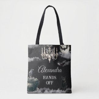Dark Vintage Gothic Skull Annual Halloween Party Tote Bag
