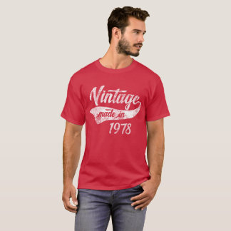 Dark Vintage Made in 1978 40th Birthday T-Shirt