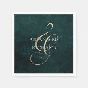 Dark Vintage Wreath with rustic Foliage Invitation Napkins