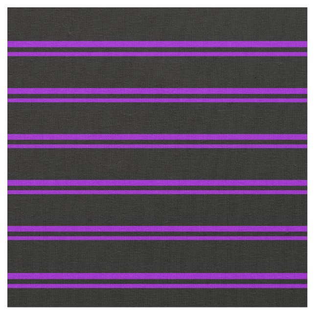 Dark Violet and Black Lined Pattern Fabric (Close Up)