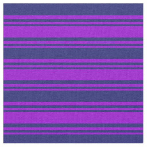 Dark Violet and Midnight Blue Stripes Pattern Fabric
