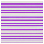 [ Thumbnail: Dark Violet and Mint Cream Colored Lines Fabric ]