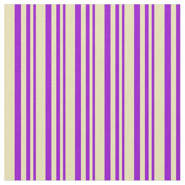 Dark Violet and Tan Lined/Striped Pattern Fabric (Close Up)
